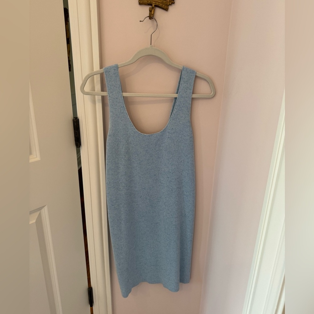Club Monaco blue knit mini dress